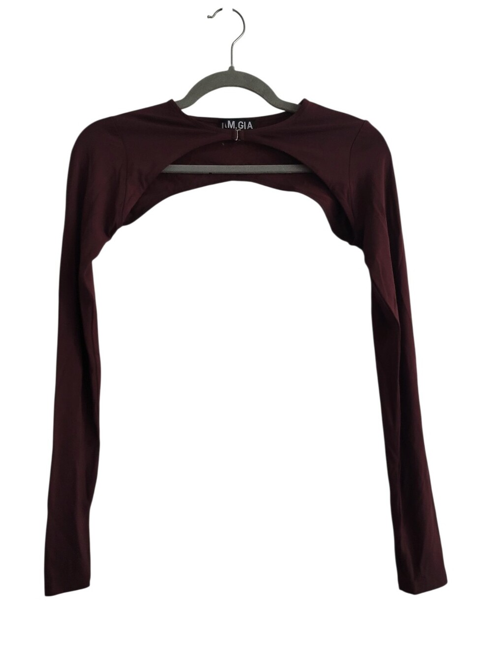 I.AM.GIA Chocolate Brown Shrug Shoulder Cover Y2K Rave Party Festival Jacket